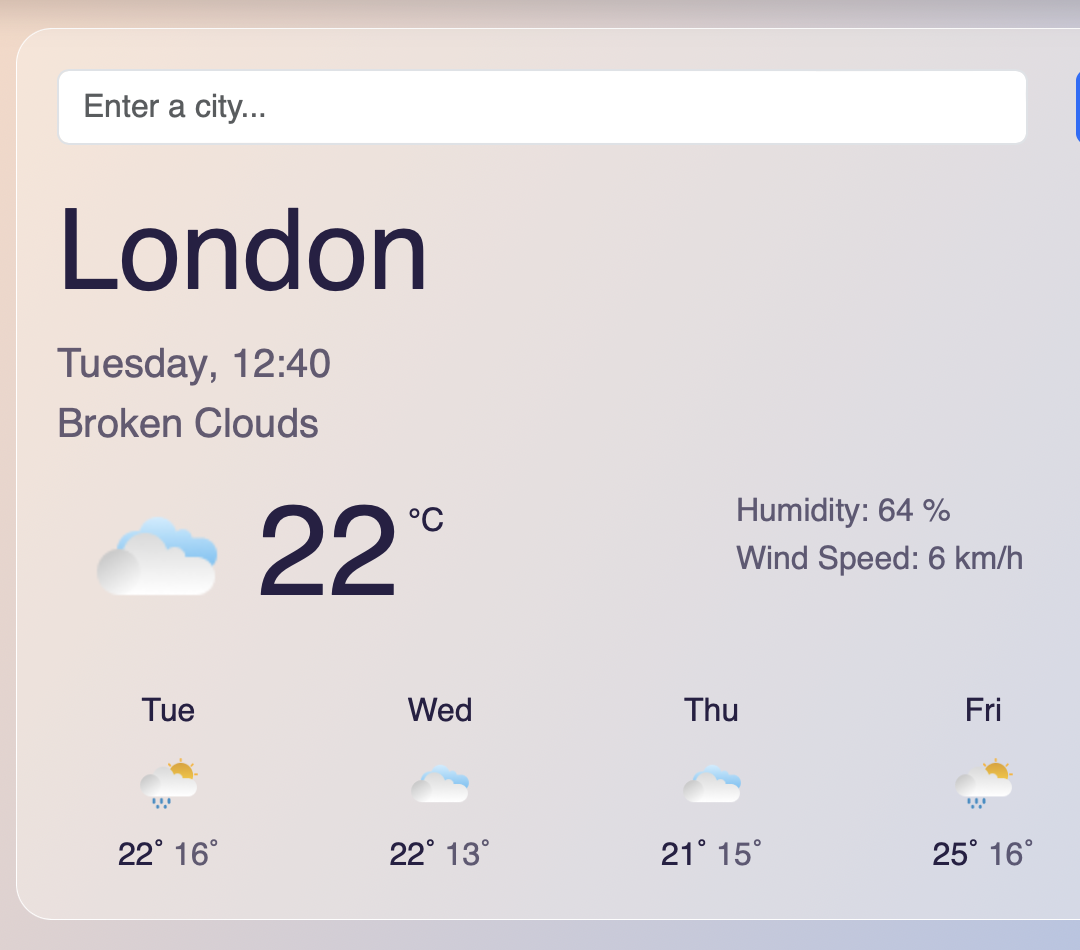 react weather app